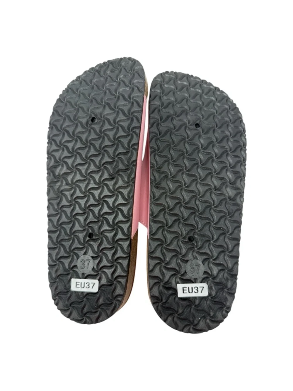 Pink Double-Buckle Cork Footbed Sandals - Picture 8 of 10